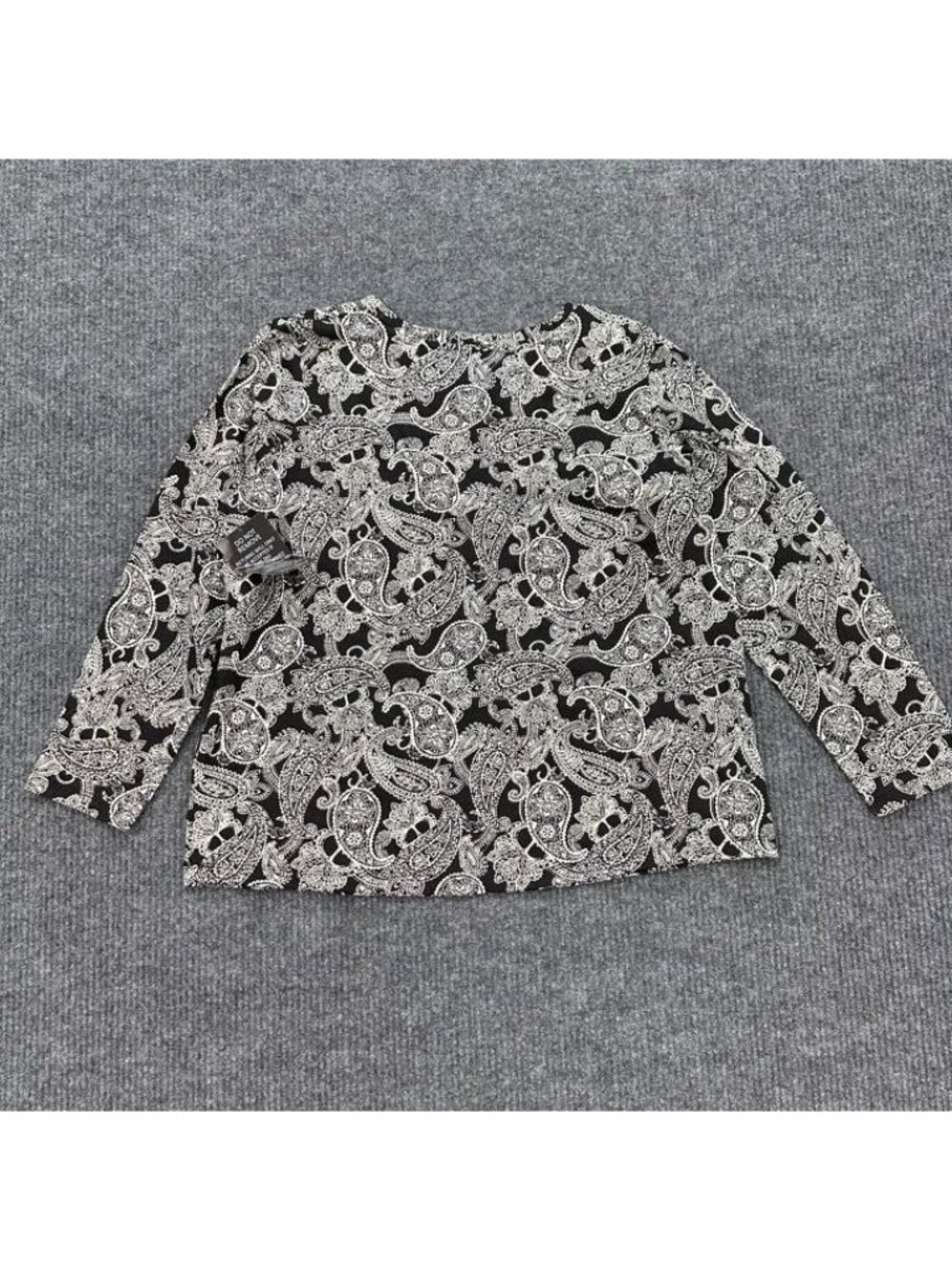 Romans Long Sleeve Paisley Print Shirt Tee 100% Cotton Womens size Large 18/20 - Picture 6 of 6
